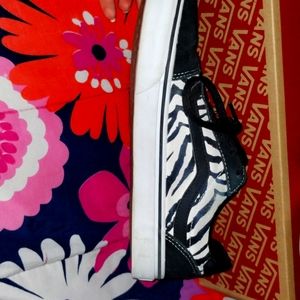 Black and white vans
